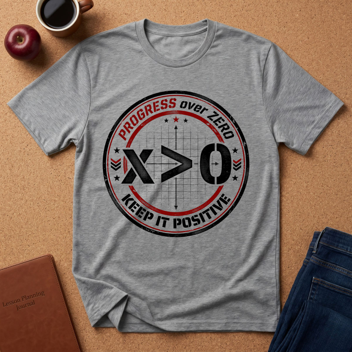 Progress Over Zero T-Shirt — Keep It Positive Graphic Tee