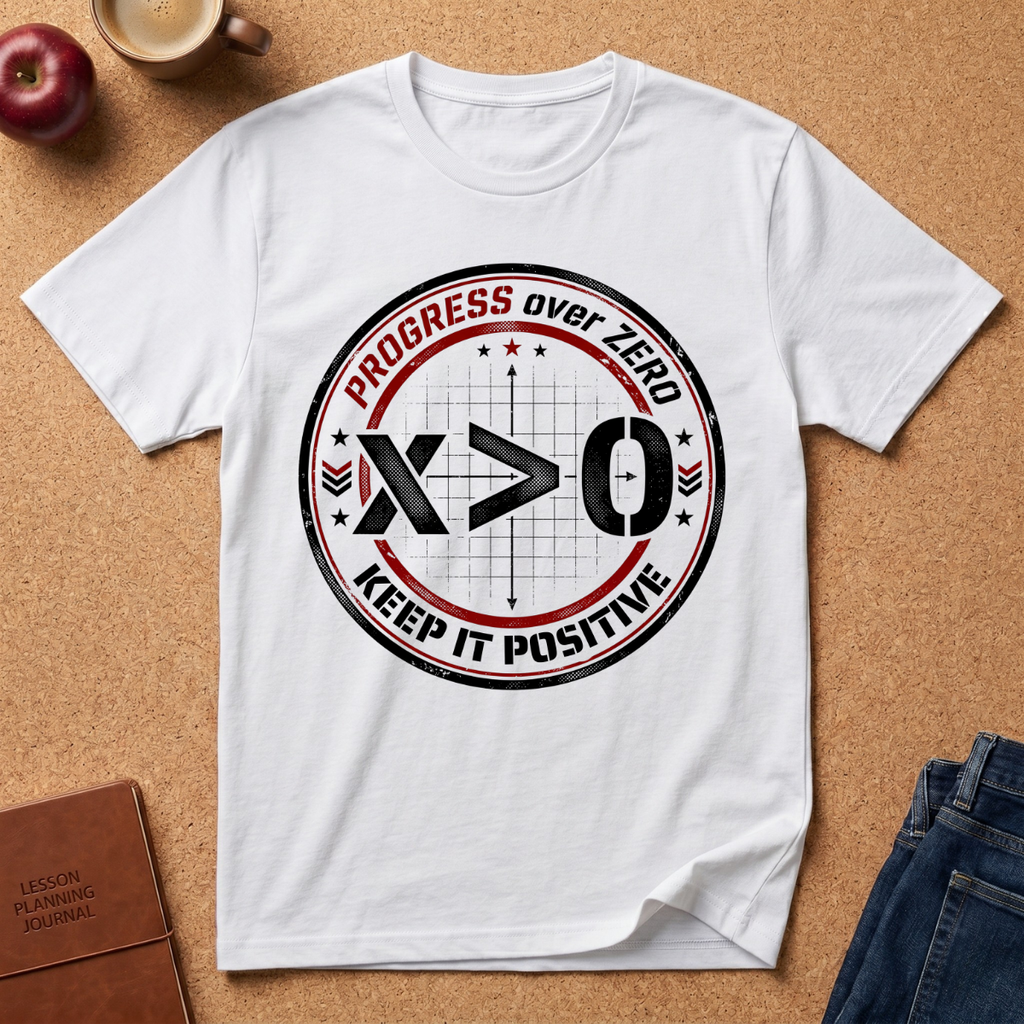 Progress Over Zero T-Shirt — Keep It Positive Graphic Tee