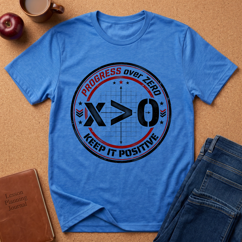 Progress Over Zero T-Shirt — Keep It Positive Graphic Tee