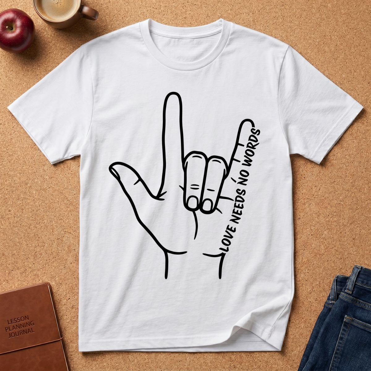 I Love You (ASL) T-Shirt — 'Love Needs No Words' Graphic Tee