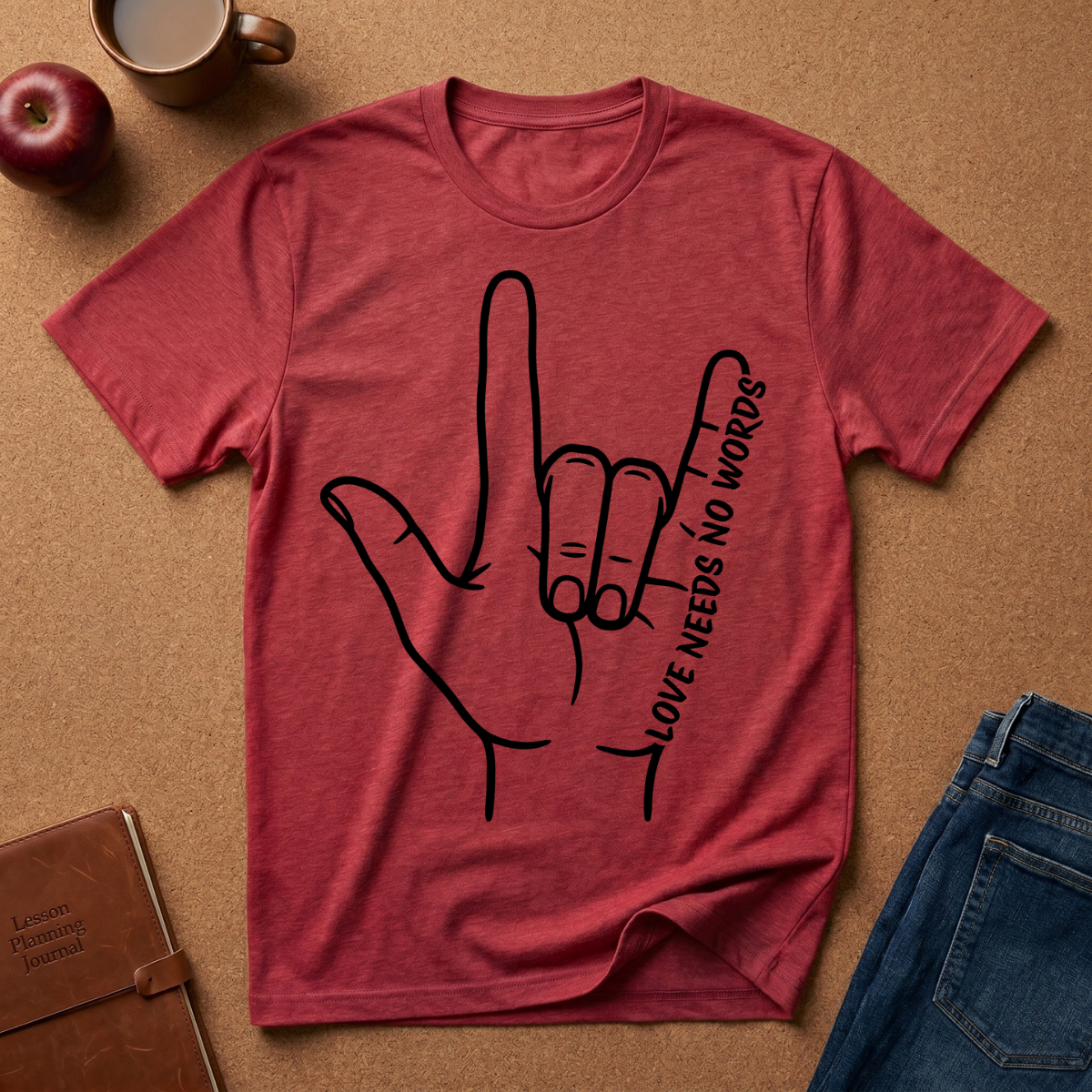I Love You (ASL) T-Shirt — 'Love Needs No Words' Graphic Tee