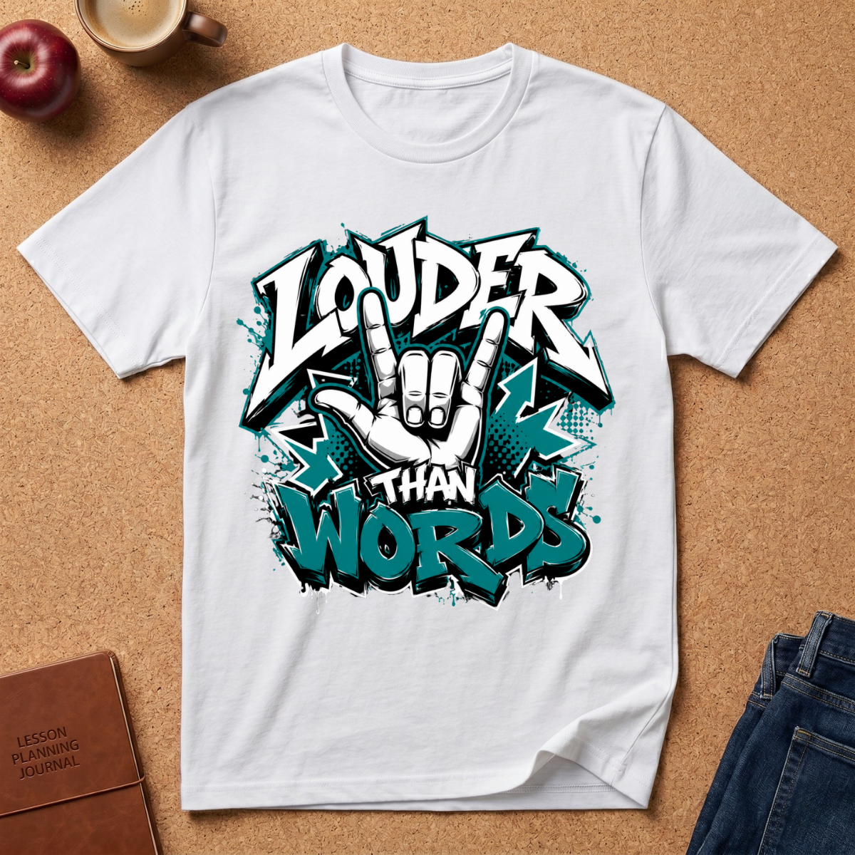 Louder Than Words Graphic Tee — I Love You Hand Sign Streetwear T-Shirt