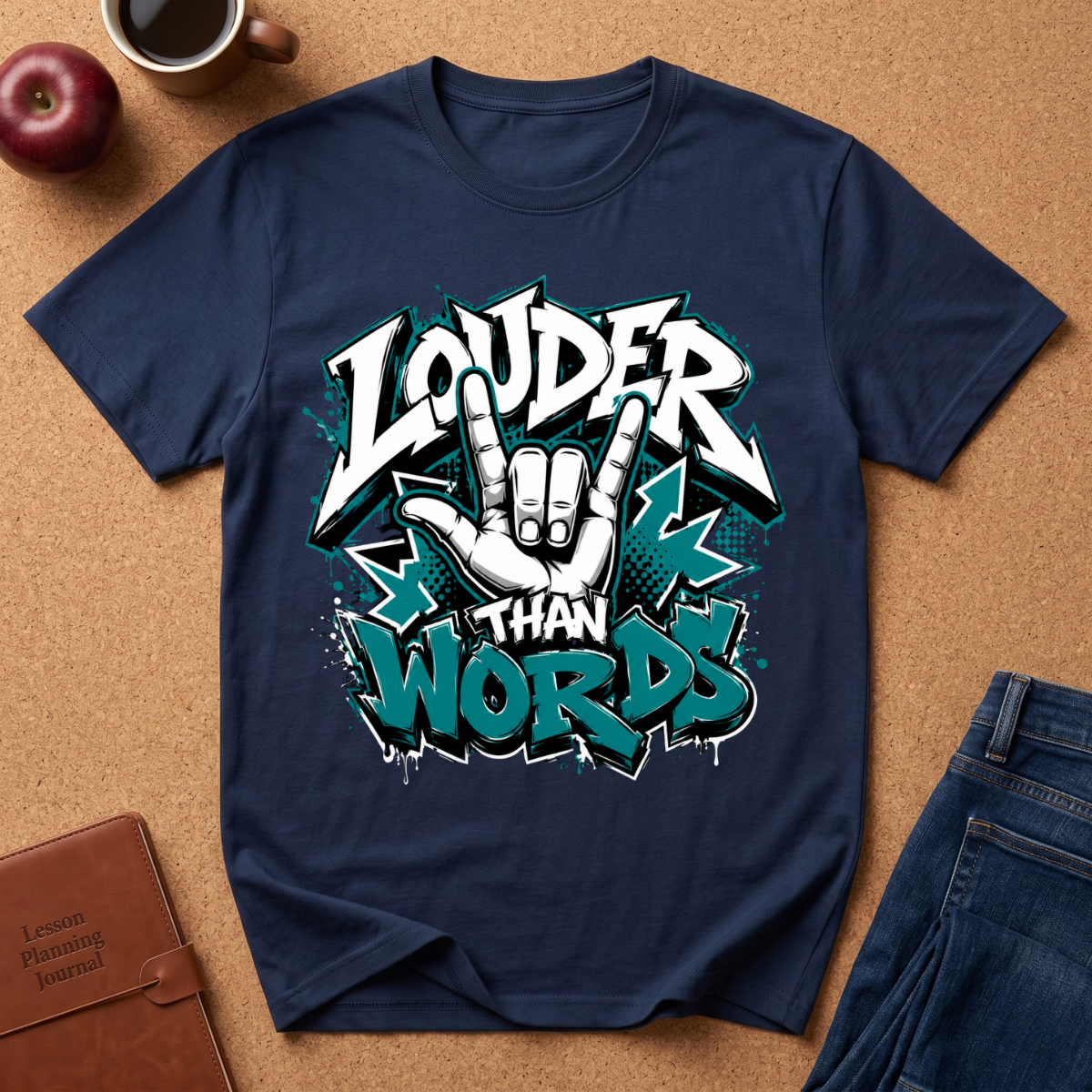 Louder Than Words Graphic Tee — I Love You Hand Sign Streetwear T-Shirt