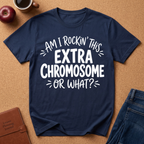 Extra Chromosome T-Shirt — "Am I Rockin' This Extra Chromosome or What?" Pride Tee