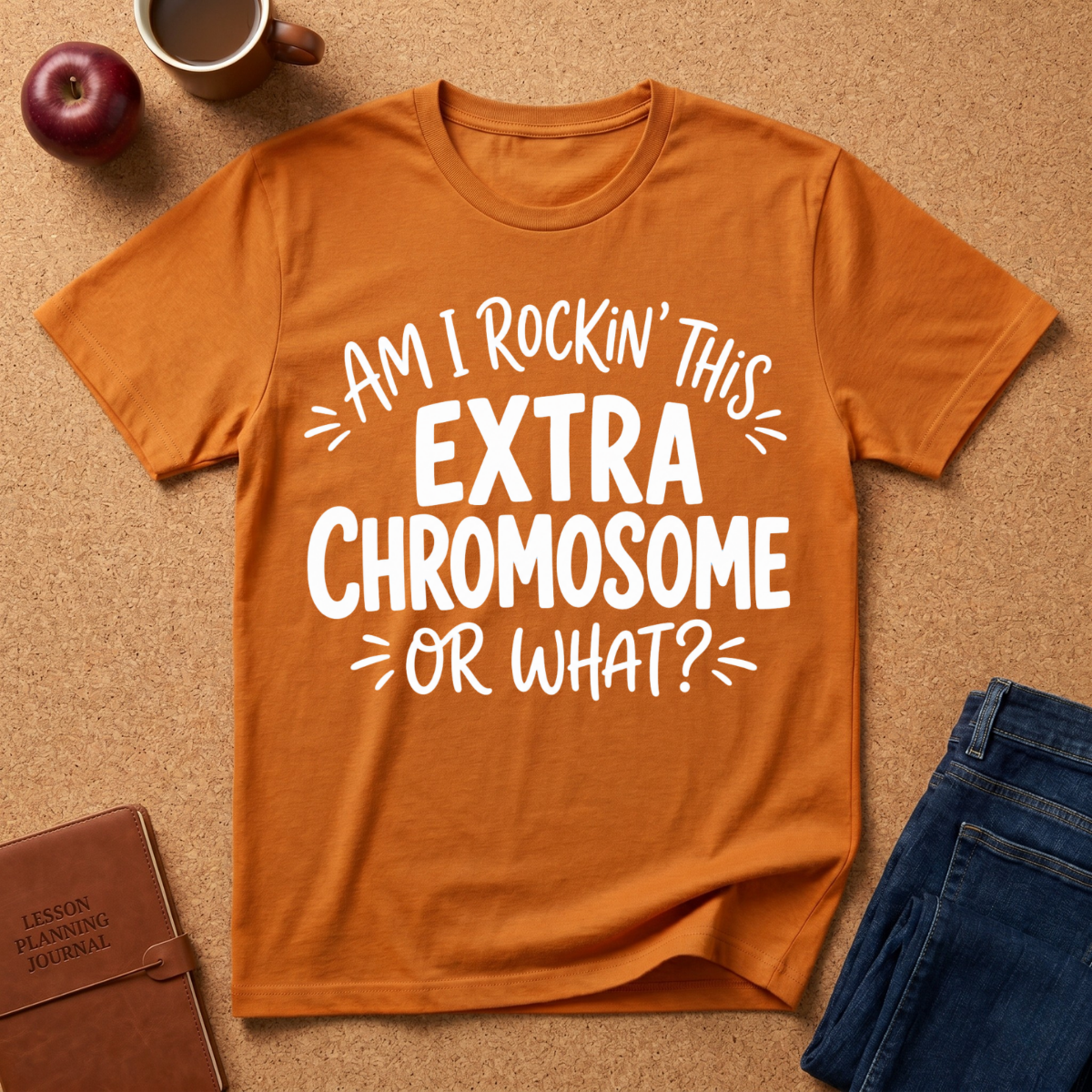 Extra Chromosome T-Shirt — "Am I Rockin' This Extra Chromosome or What?" Pride Tee