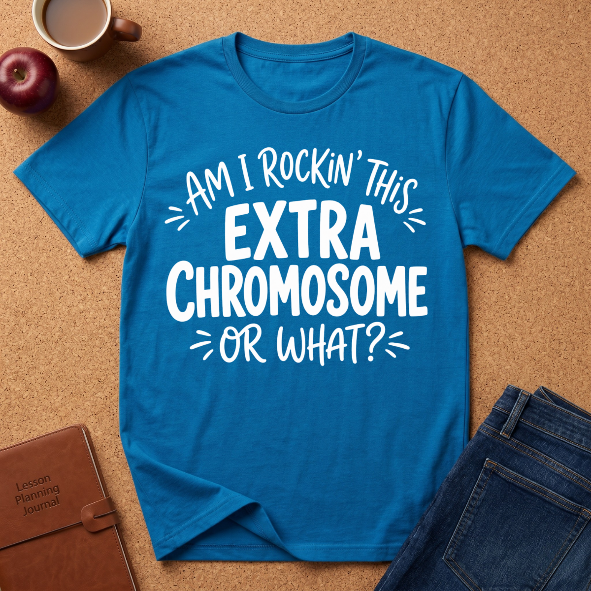 Extra Chromosome T-Shirt — "Am I Rockin' This Extra Chromosome or What?" Pride Tee