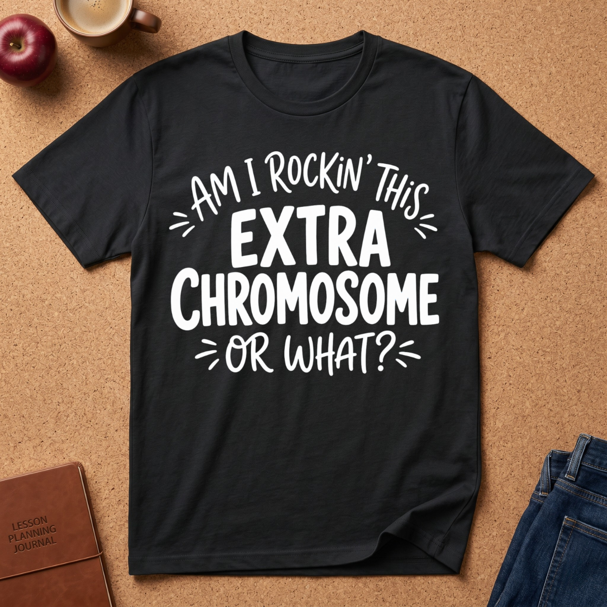 Extra Chromosome T-Shirt — "Am I Rockin' This Extra Chromosome or What?" Pride Tee