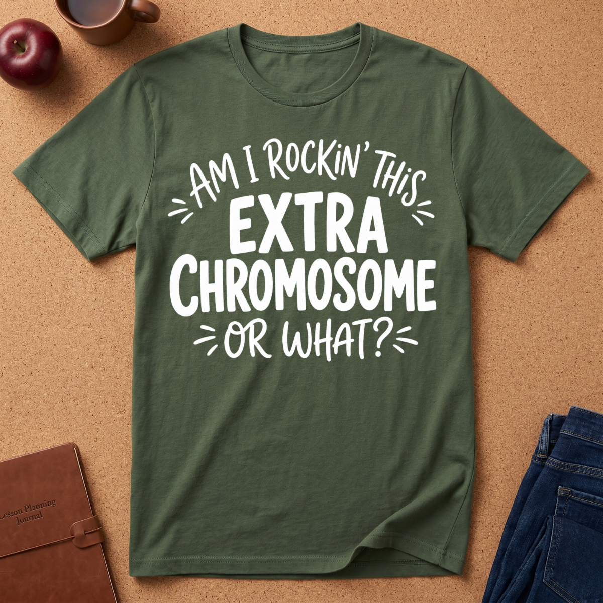 Extra Chromosome T-Shirt — "Am I Rockin' This Extra Chromosome or What?" Pride Tee