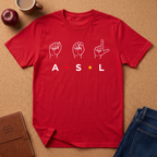 ASL Sign Language T-Shirt — Fingerspelling A·S·L Graphic Tee