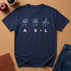 ASL Sign Language T-Shirt — Fingerspelling A·S·L Graphic Tee