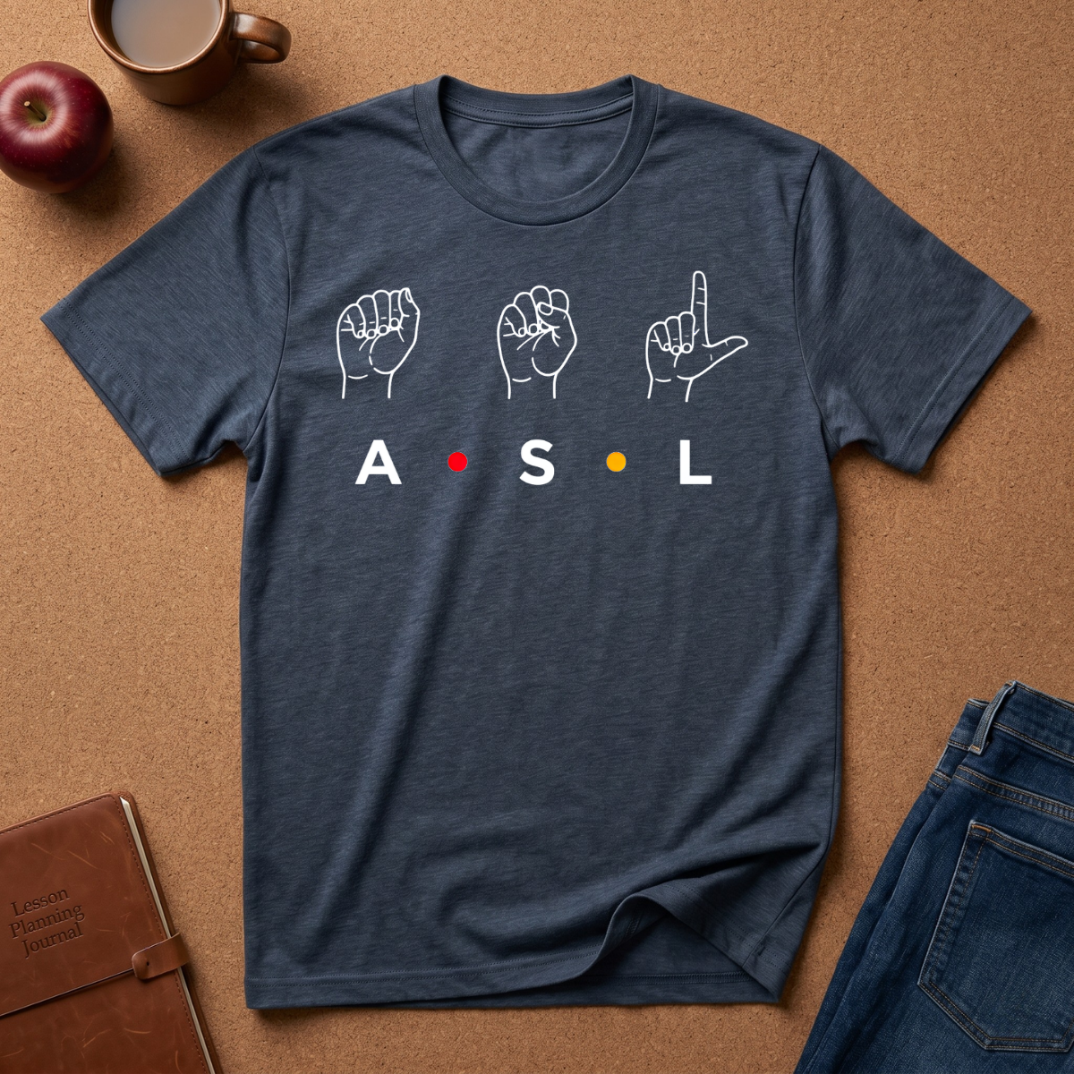 ASL Sign Language T-Shirt — Fingerspelling A·S·L Graphic Tee