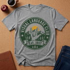 Visual Language Club T-Shirt — ASL Sign Rock Mountain Graphic Tee