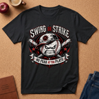 Swing or Strike Baseball T-Shirt — "No Fear at the Plate" Graphic Tee