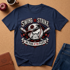 Swing or Strike Baseball T-Shirt — "No Fear at the Plate" Graphic Tee