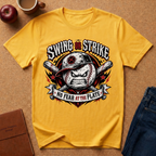 Swing or Strike Baseball T-Shirt — "No Fear at the Plate" Graphic Tee