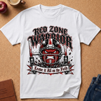 Red Zone Warrior Football T-Shirt — Football Helmet Graphic Tee