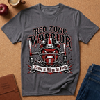 Red Zone Warrior Football T-Shirt — Football Helmet Graphic Tee