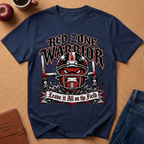 Red Zone Warrior Football T-Shirt — Football Helmet Graphic Tee
