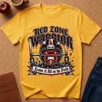 Red Zone Warrior Football T-Shirt — Football Helmet Graphic Tee