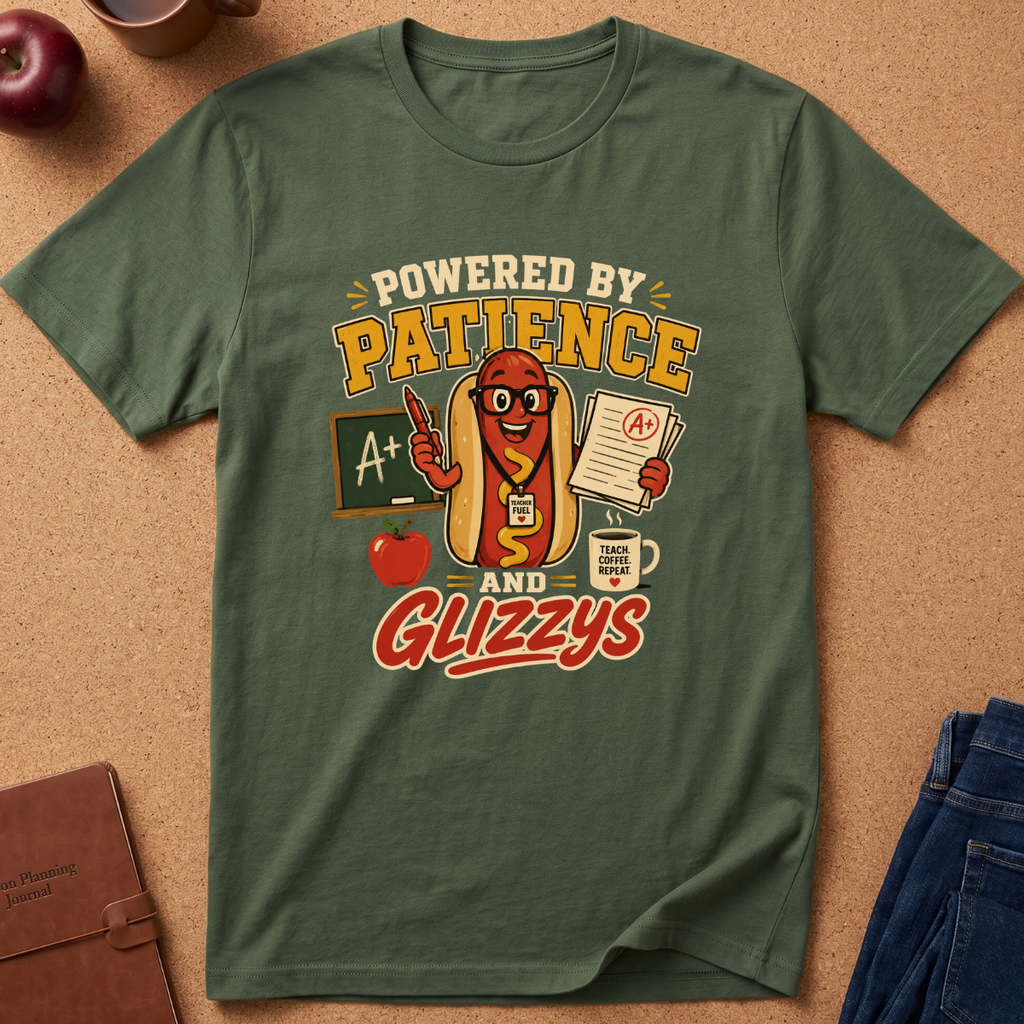 Powered By Patience And Glizzys T-Shirt
