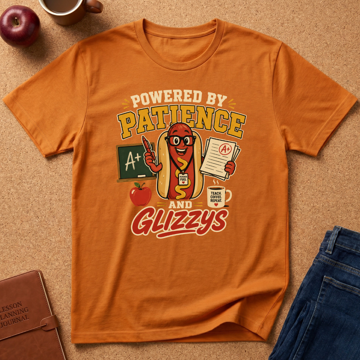 Powered By Patience And Glizzys T-Shirt