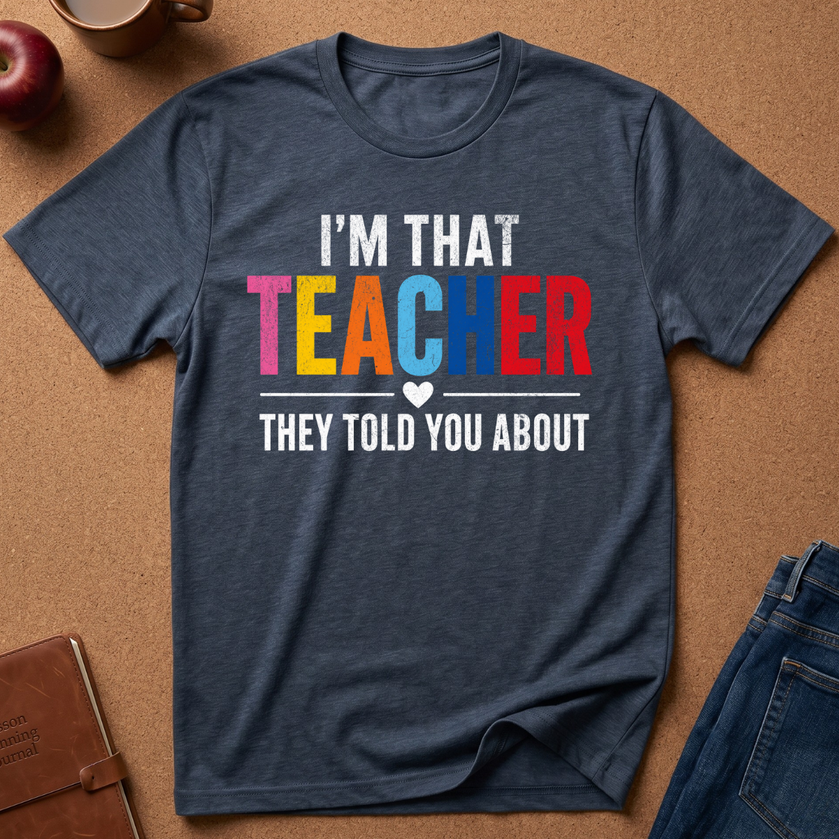 Teacher T-Shirt - "I'm That Teacher They Told You About" Colorful Typography
