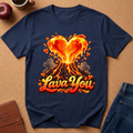 Lava You Volcano Heart T-Shirt