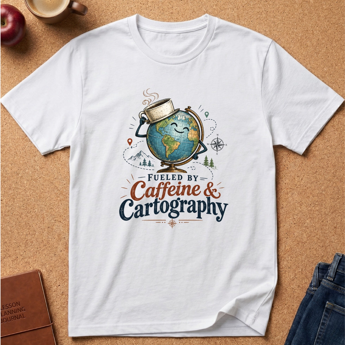 Fueled by Caffeine and Cartography T-Shirt