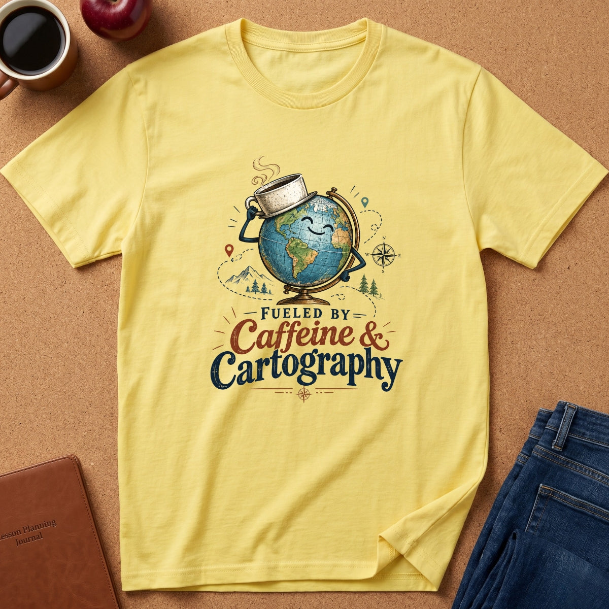 Fueled by Caffeine and Cartography T-Shirt
