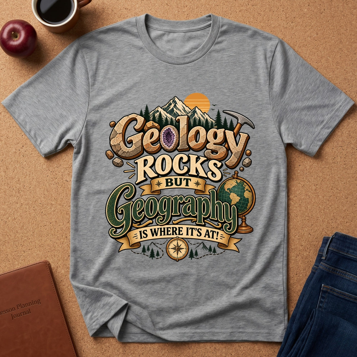 Geology Rocks Geography Is Where It’s At T-Shirt