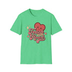 Teach With Heart T-Shirt — Cute Retro Heart Teacher Tee