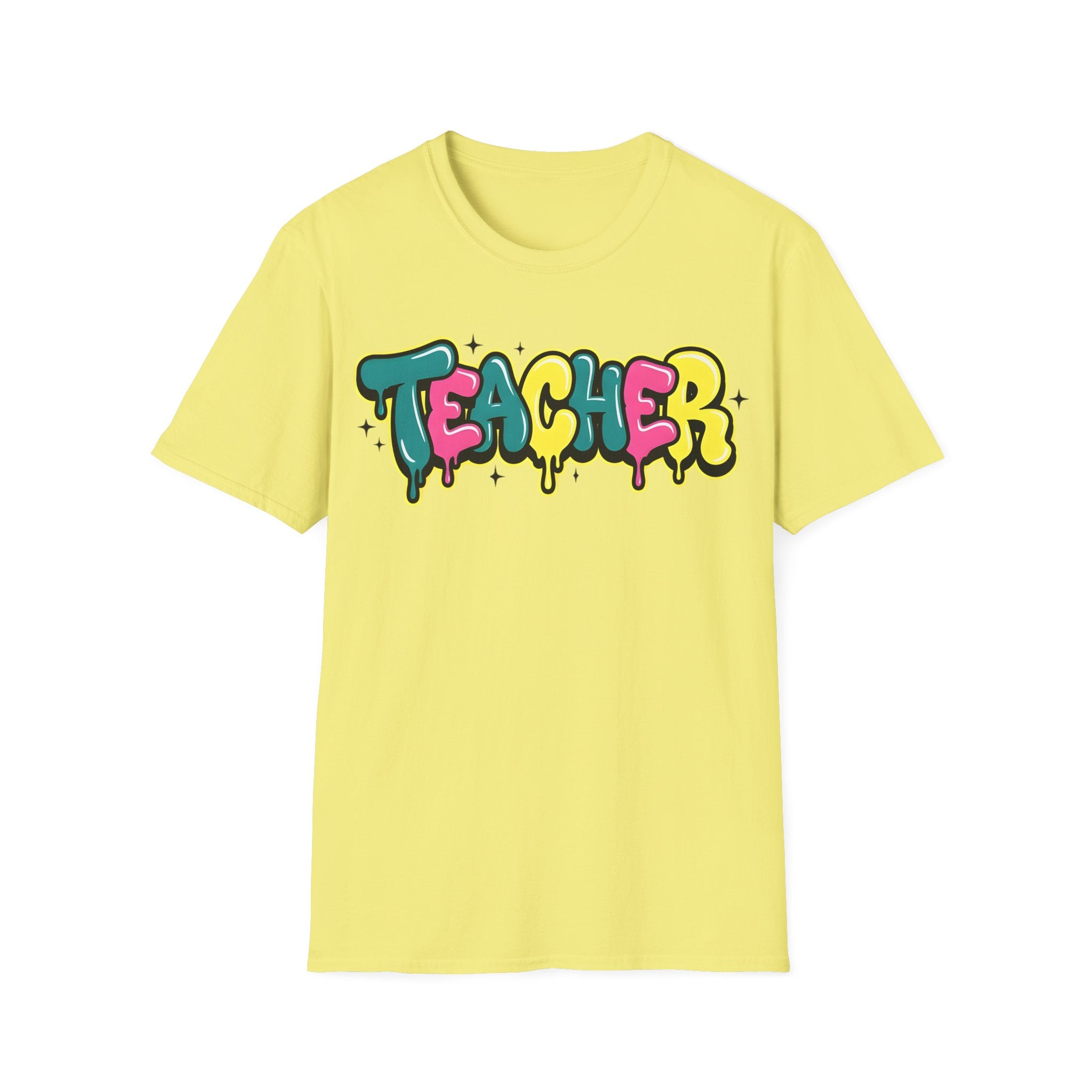 Teacher Colorful Drip Graffiti T-Shirt
