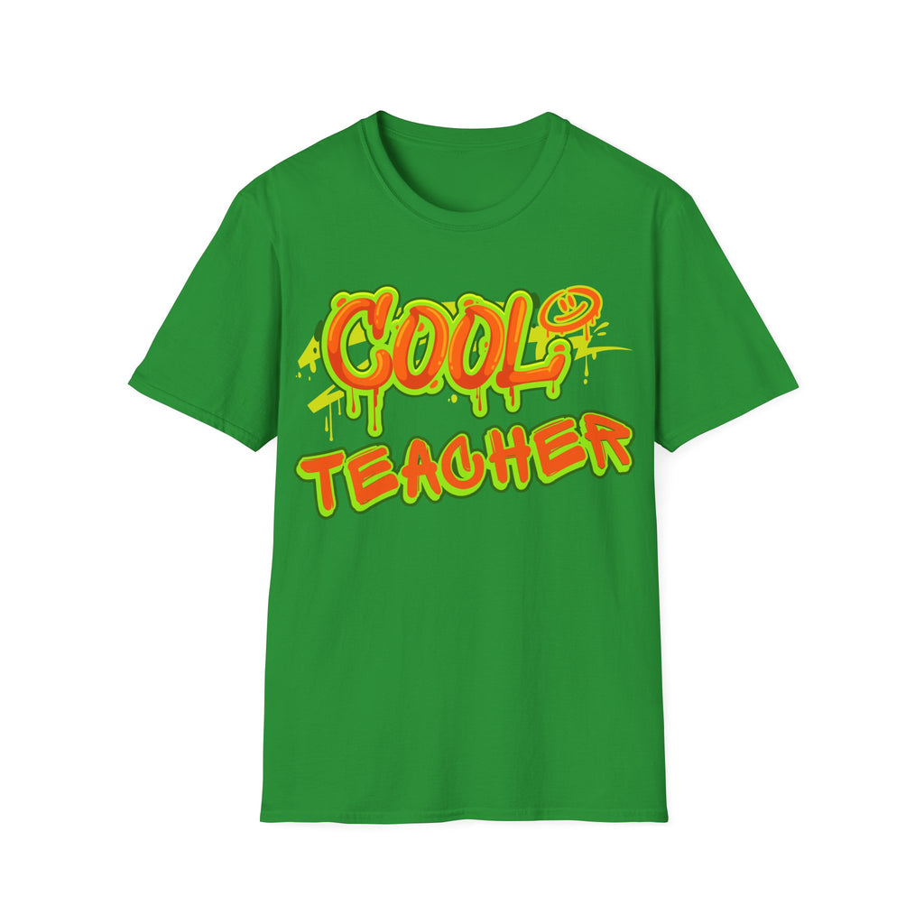 Cool Teacher T-Shirt — Neon Graffiti Teacher Graphic Gift