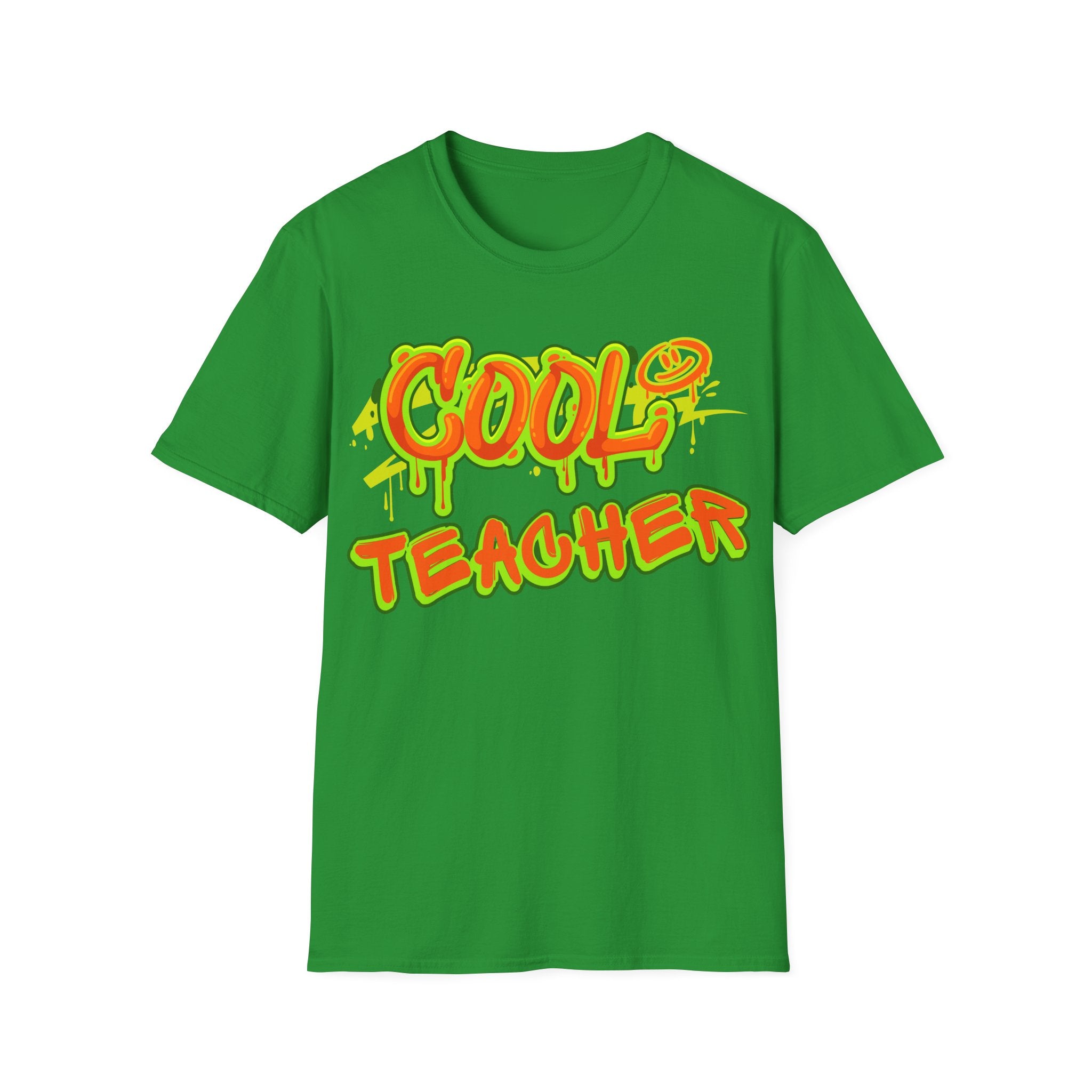 Cool Teacher T-Shirt — Neon Graffiti Teacher Graphic Gift