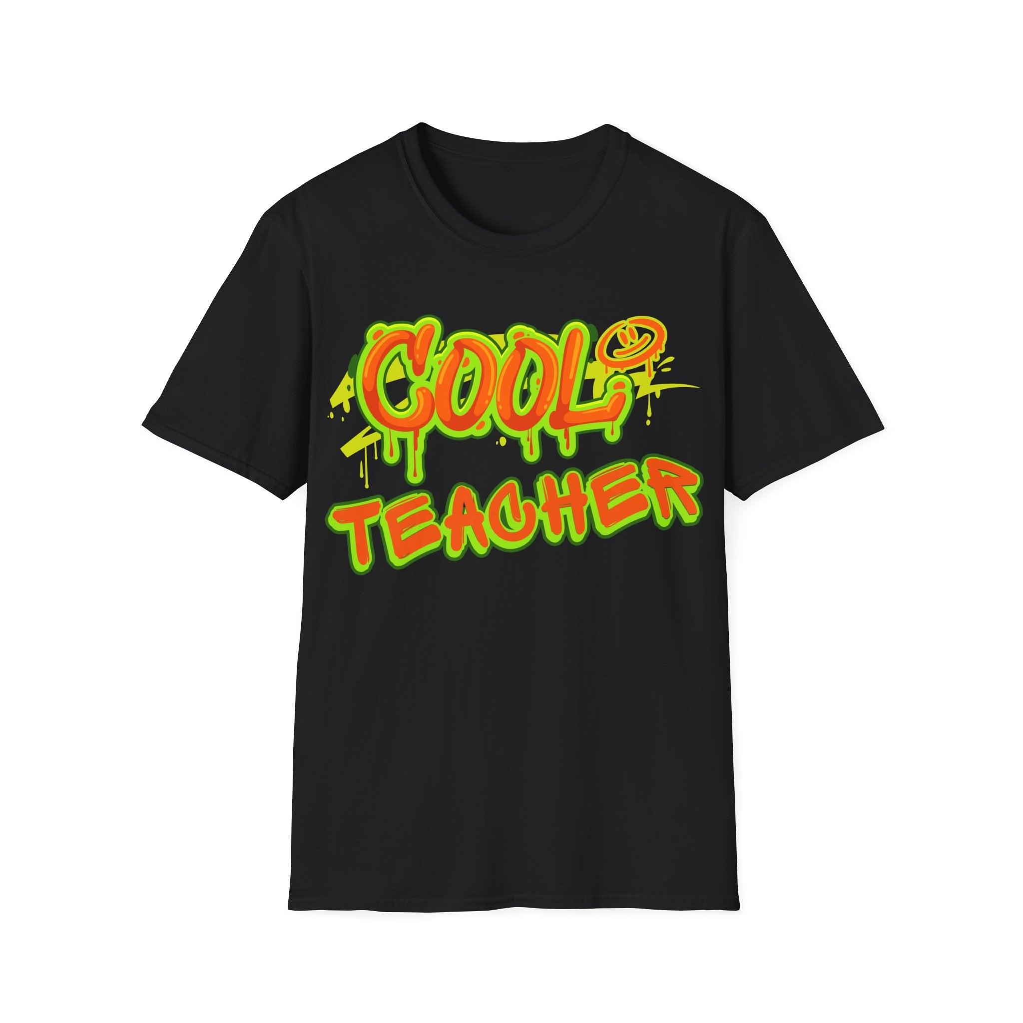 Cool Teacher T-Shirt — Neon Graffiti Teacher Graphic Gift