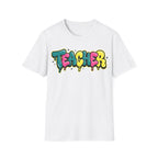 Teacher Colorful Drip Graffiti T-Shirt