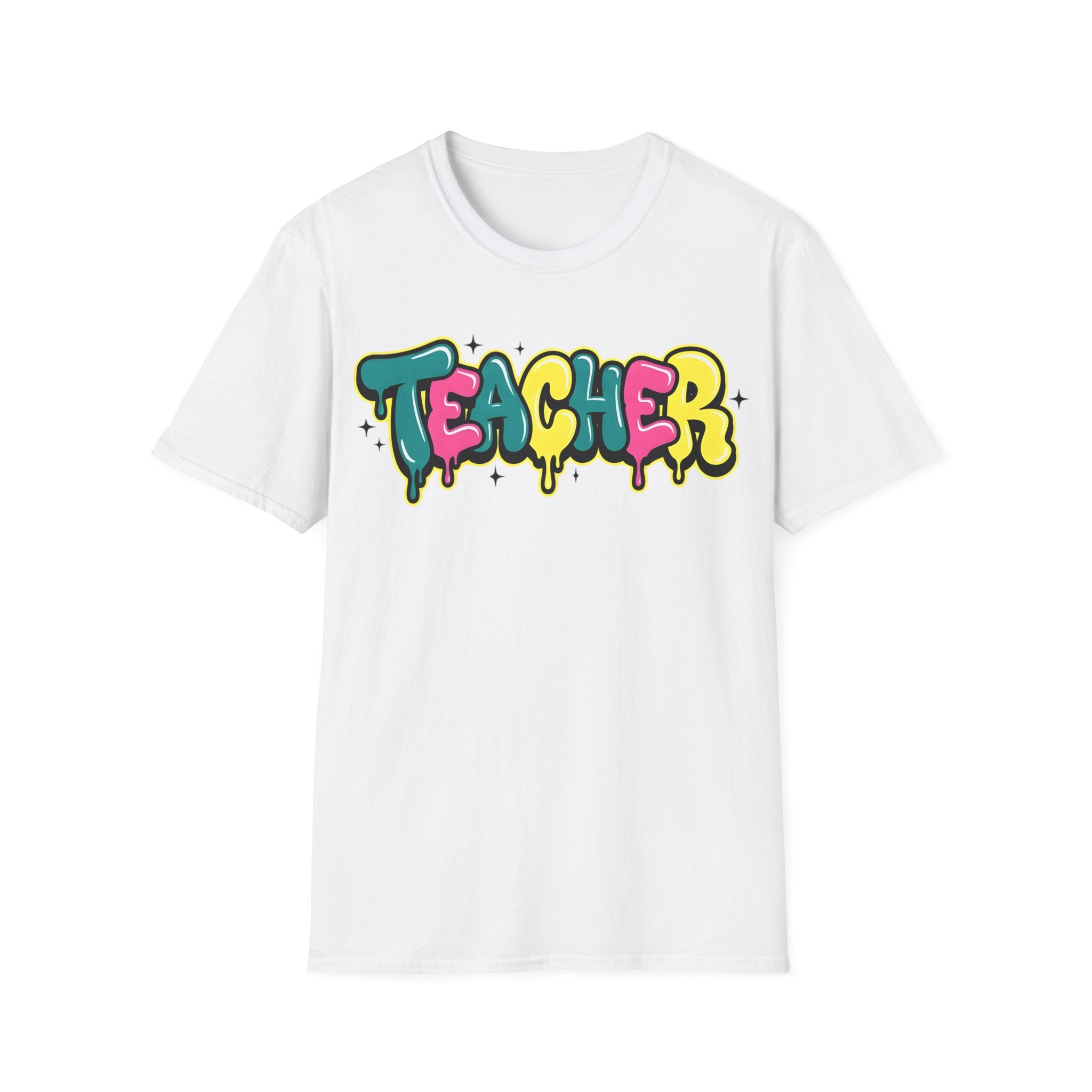 Teacher Colorful Drip Graffiti T-Shirt