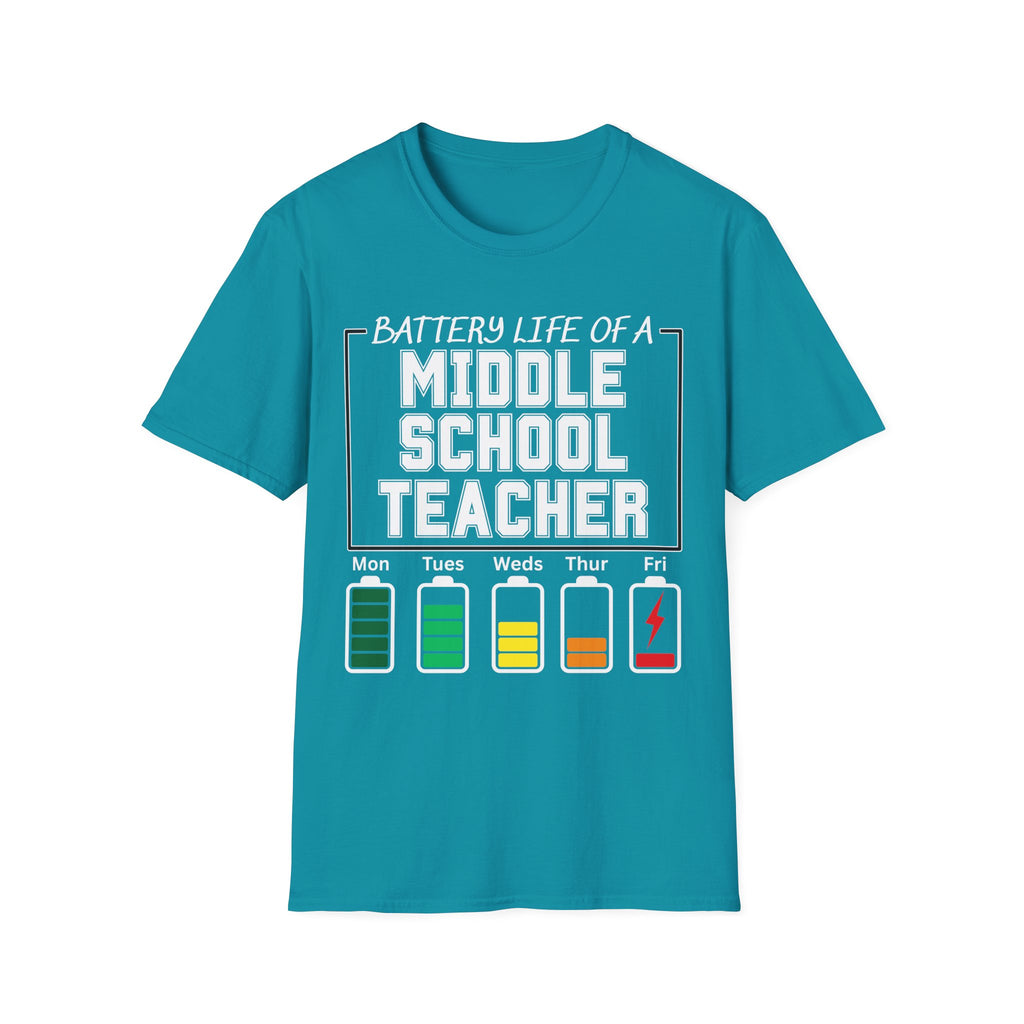Battery Life of a Middle School Teacher T-Shirt
