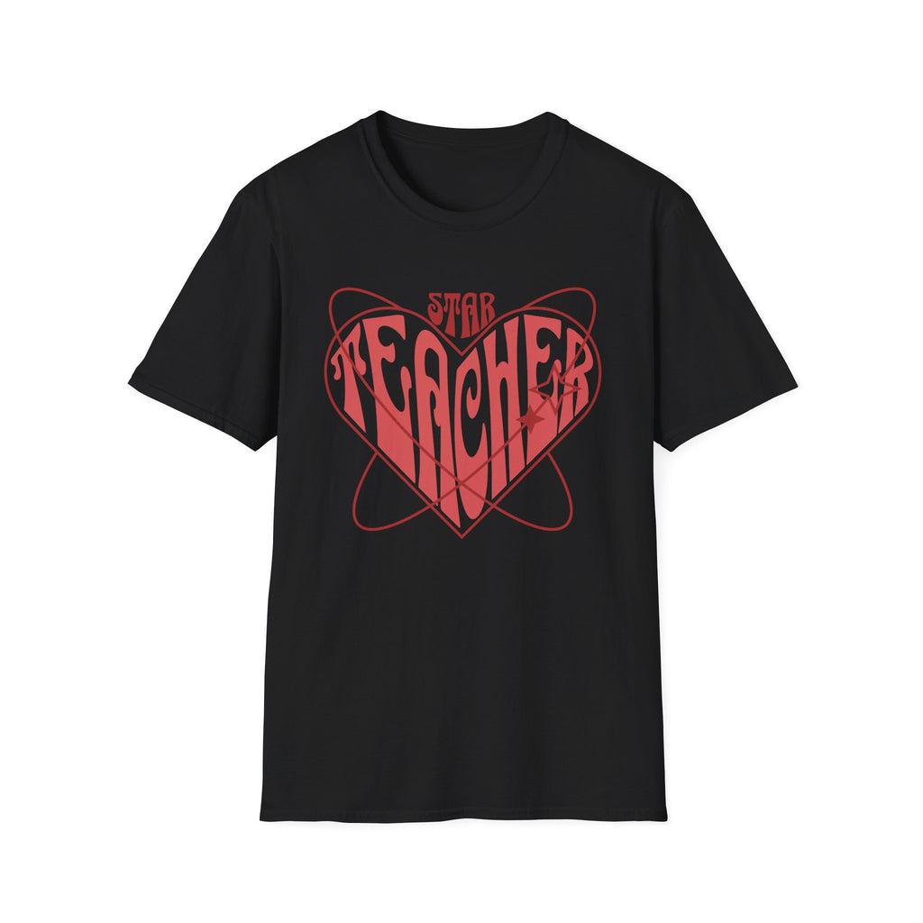 Teacher Heart T-Shirt — “Star Teacher” Retro Heart Graphic Tee