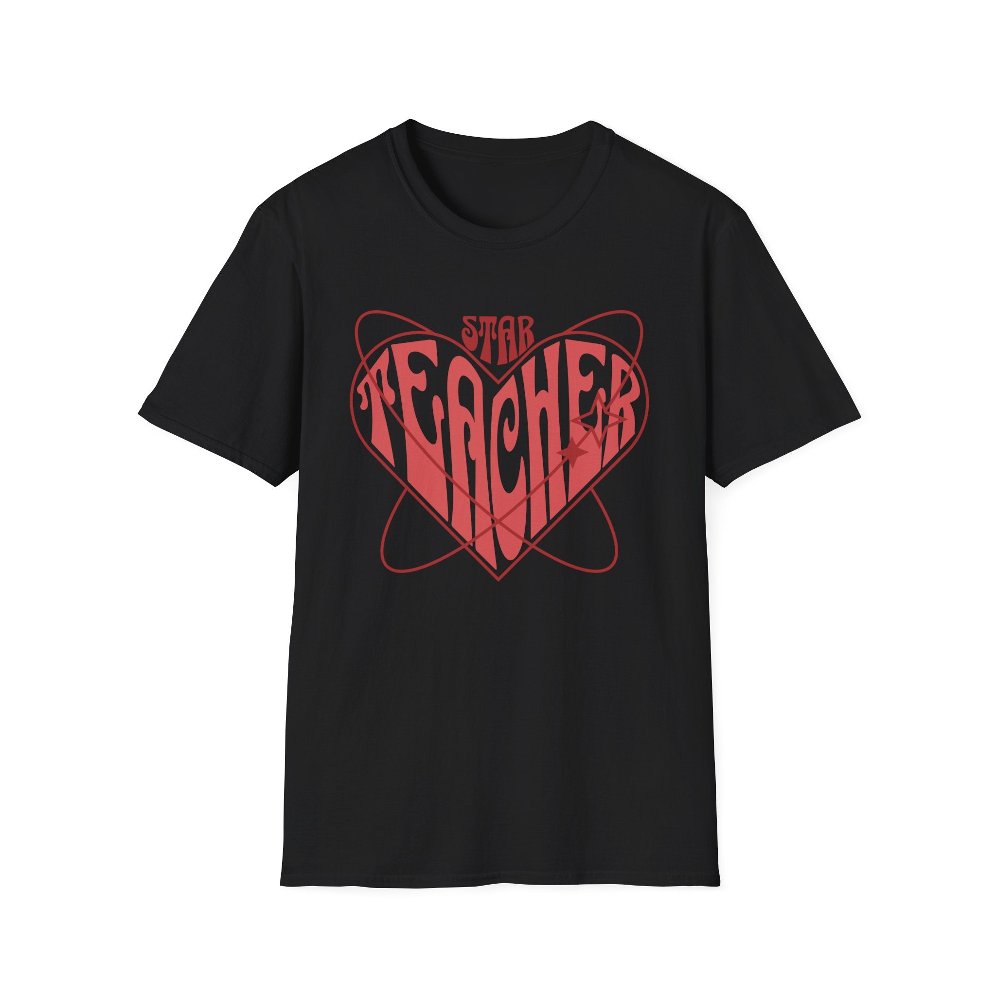 Teacher Heart T-Shirt — “Star Teacher” Retro Heart Graphic Tee