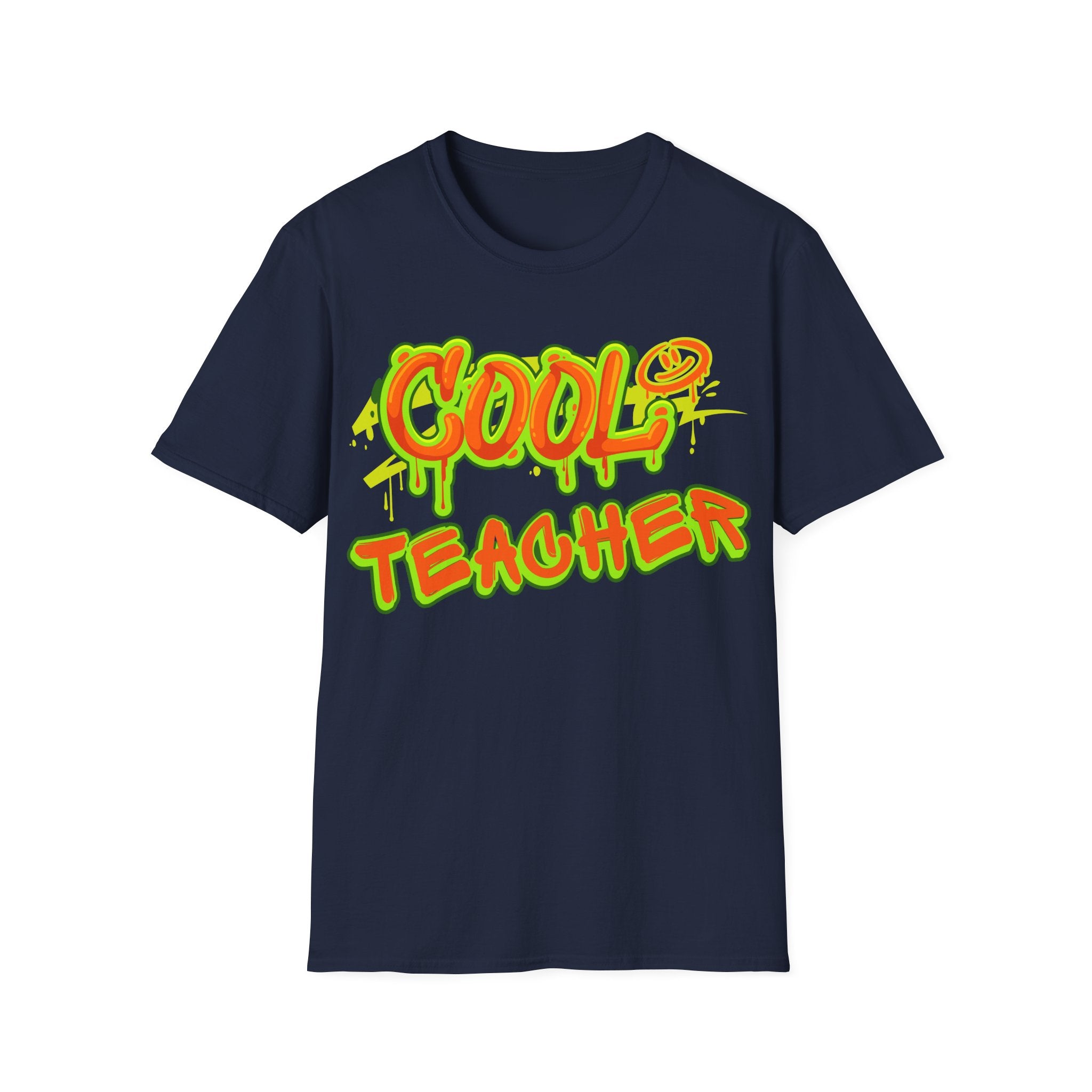 Cool Teacher T-Shirt — Neon Graffiti Teacher Graphic Gift