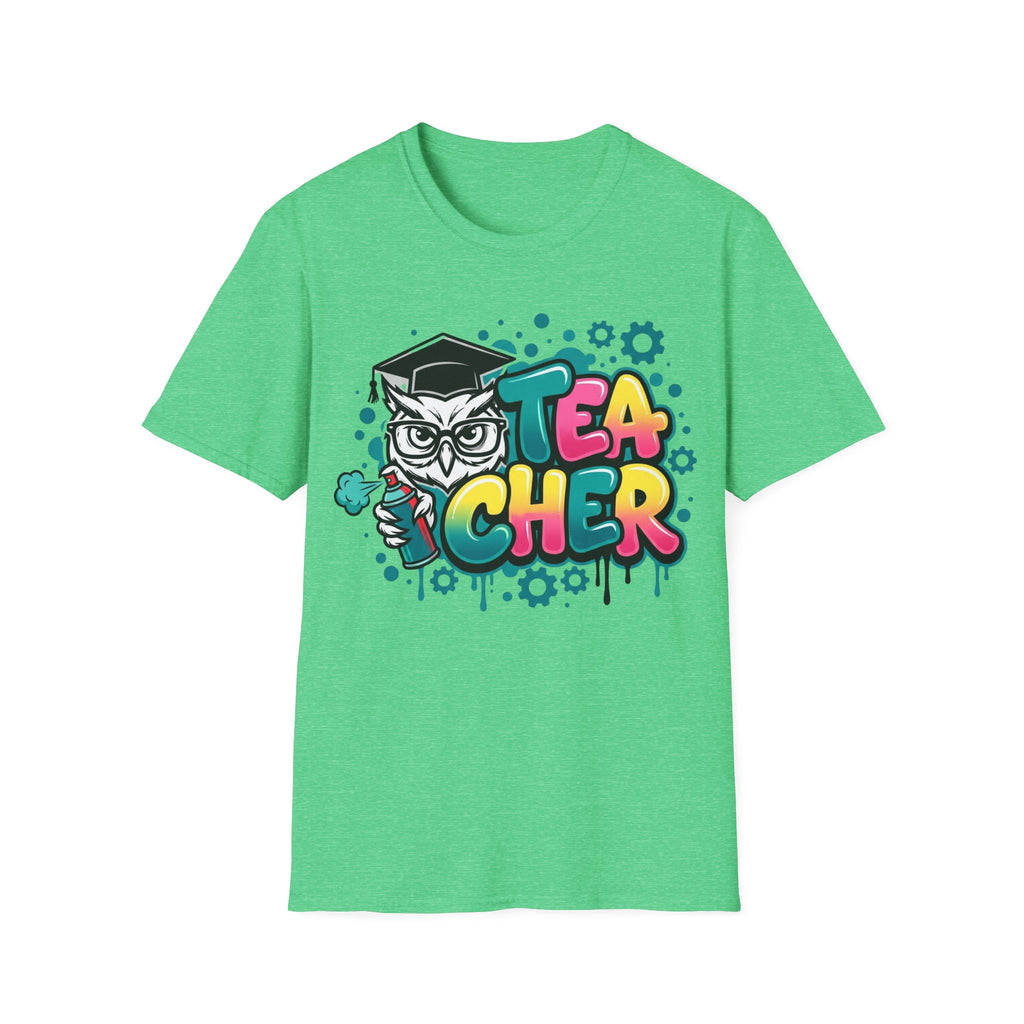 Teacher Owl Graphic T-Shirt - Colorful 'Teacher' Design, Back-to-School & Teacher Gift
