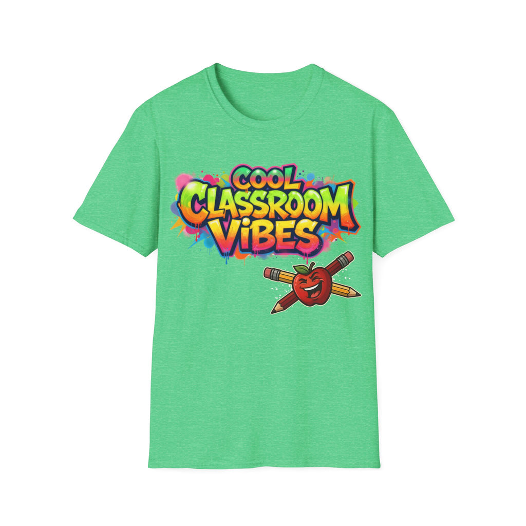 Cool Classroom Vibes T-Shirt — Teacher Apple & Pencils Graphic Tee