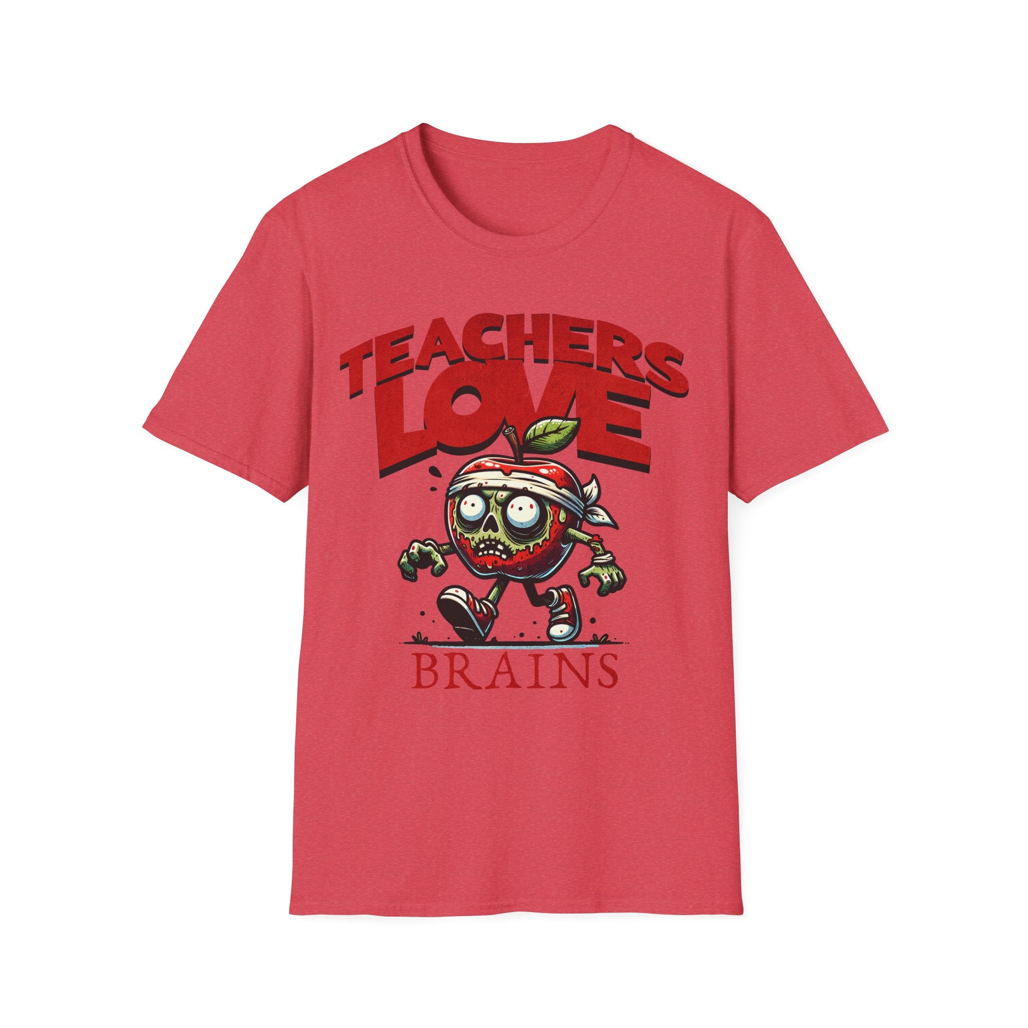 Teachers Love Brains T-Shirt — Funny Zombie Apple Teacher Tee