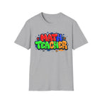 Math Teacher T-Shirt — Colorful Graffiti Design