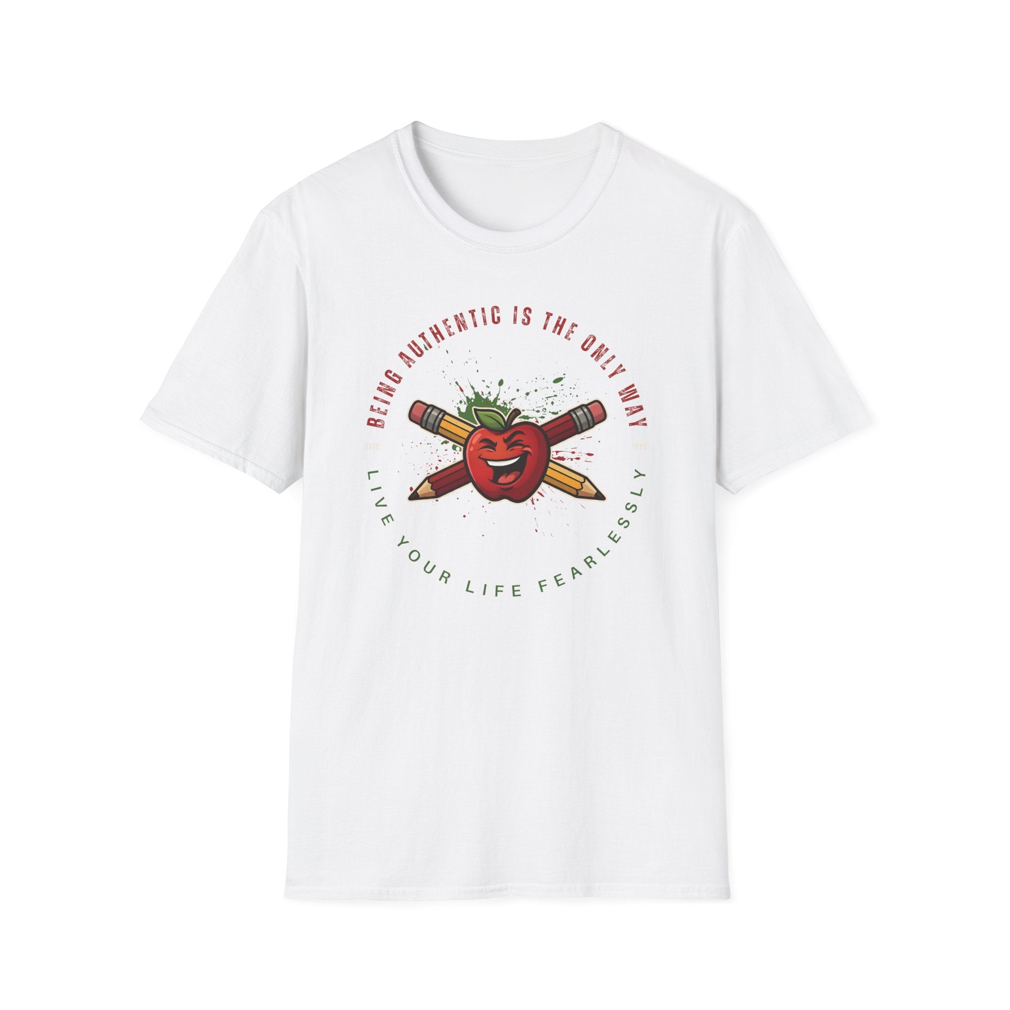 "Being Authentic Is The Only Way" Apple T-Shirt — Graphic Tee