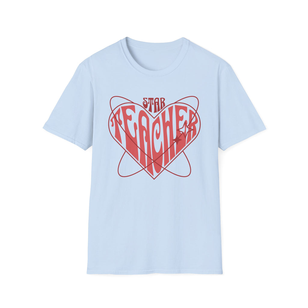 Teacher Heart T-Shirt — “Star Teacher” Retro Heart Graphic Tee