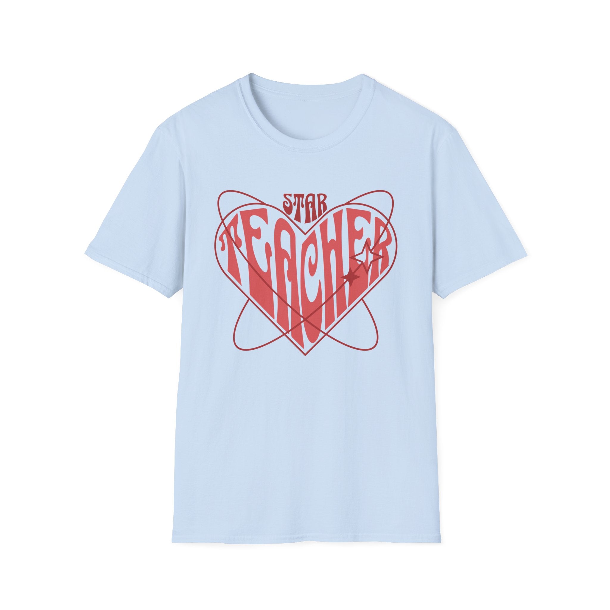 Teacher Heart T-Shirt — “Star Teacher” Retro Heart Graphic Tee