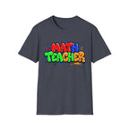 Math Teacher T-Shirt — Colorful Graffiti Design
