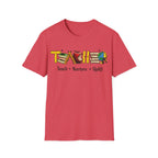 "Teach • Nurture • Uplift" Teacher T-Shirt -  School Apple & Books Tee